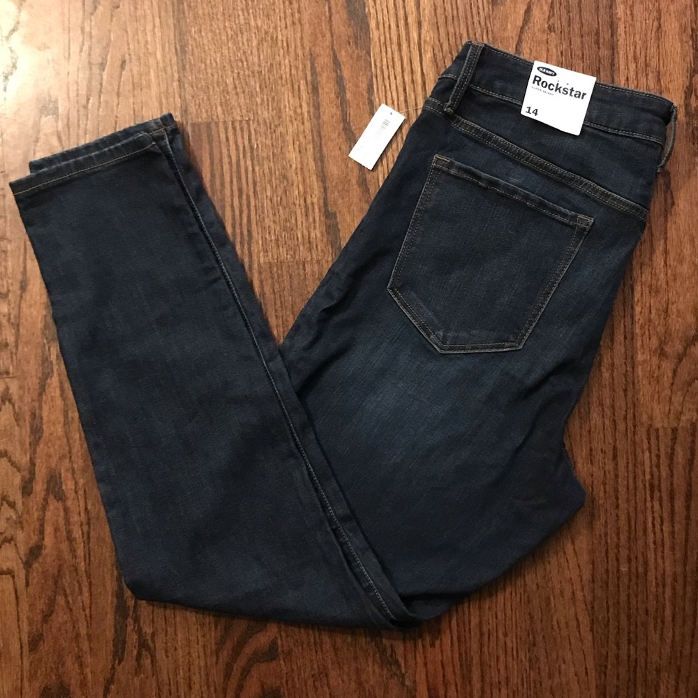 NWT OLD NAVY MID-RISE ROCKSTAR SKINNY JEANS SZ 14